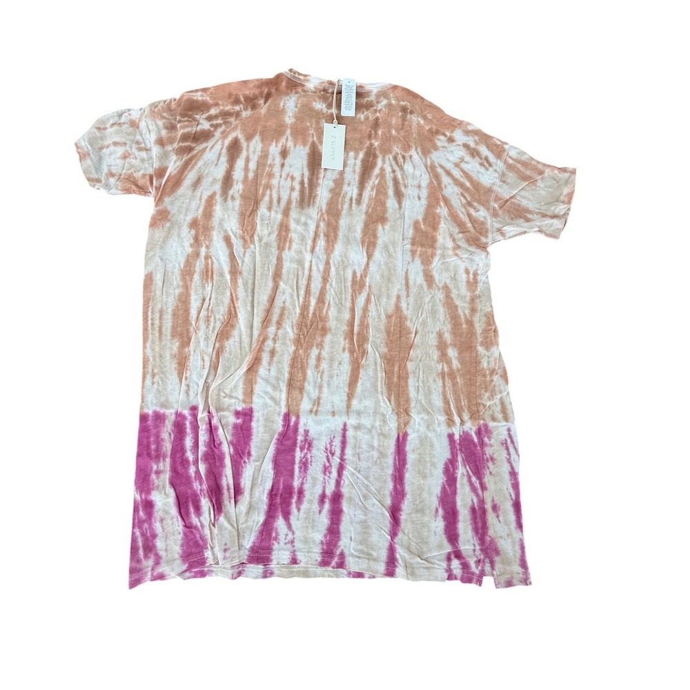 Z Supply Delta Tie Dye Dress Sahara Magenta Oversized T-Shirt Dress NWT Small